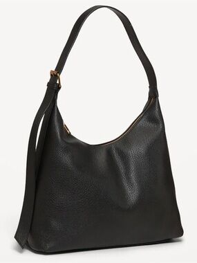 Old Navy Black Pebbled Hobo Shoulder Bag